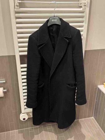 Zara Winter Coat, Manteco Wool, Black, Size S Female