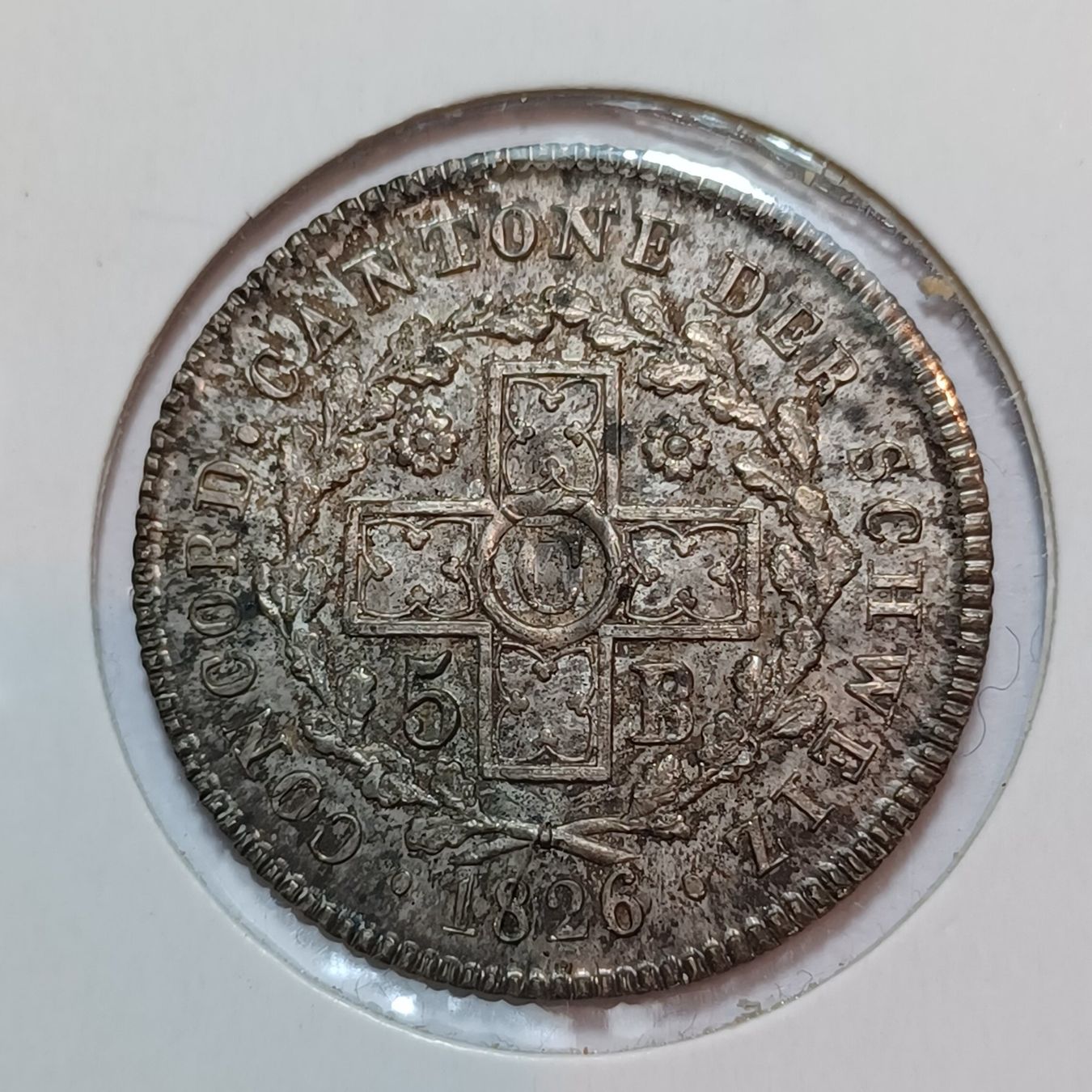 Tutti le monete: 5 Batzen 1826 Basel vz-unz – Usato da Pfäffikon ZH venduto da Welt_Muenzen 1