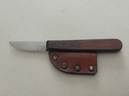 Victorinox Messer mit Holzgriff und Lederscheide gebraucht