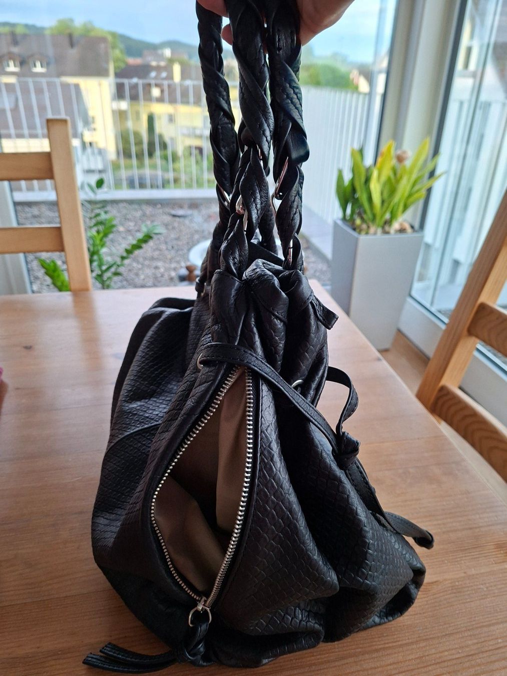 Borse da donna: Lederhandtasche schwarz Marke Nicoli – Usato da Rafz venduto da findelmundo68 2