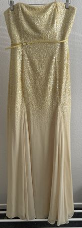 HALSTON HERITAGE Abendkleid im zartem Gelb - neuwertig