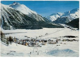 Samedan - Skilift mit Dorf