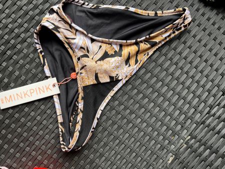 Bikinihose Grösse M Minkpink, schwarz gold Blumen, neu