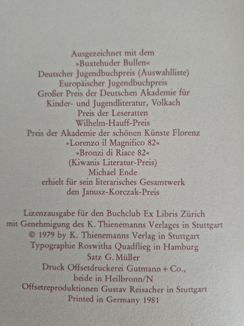 Bücher: Michael Ende Die unendliche Geschichte Buch  – Gebraucht aus Frauenfeld von Kasico 5
