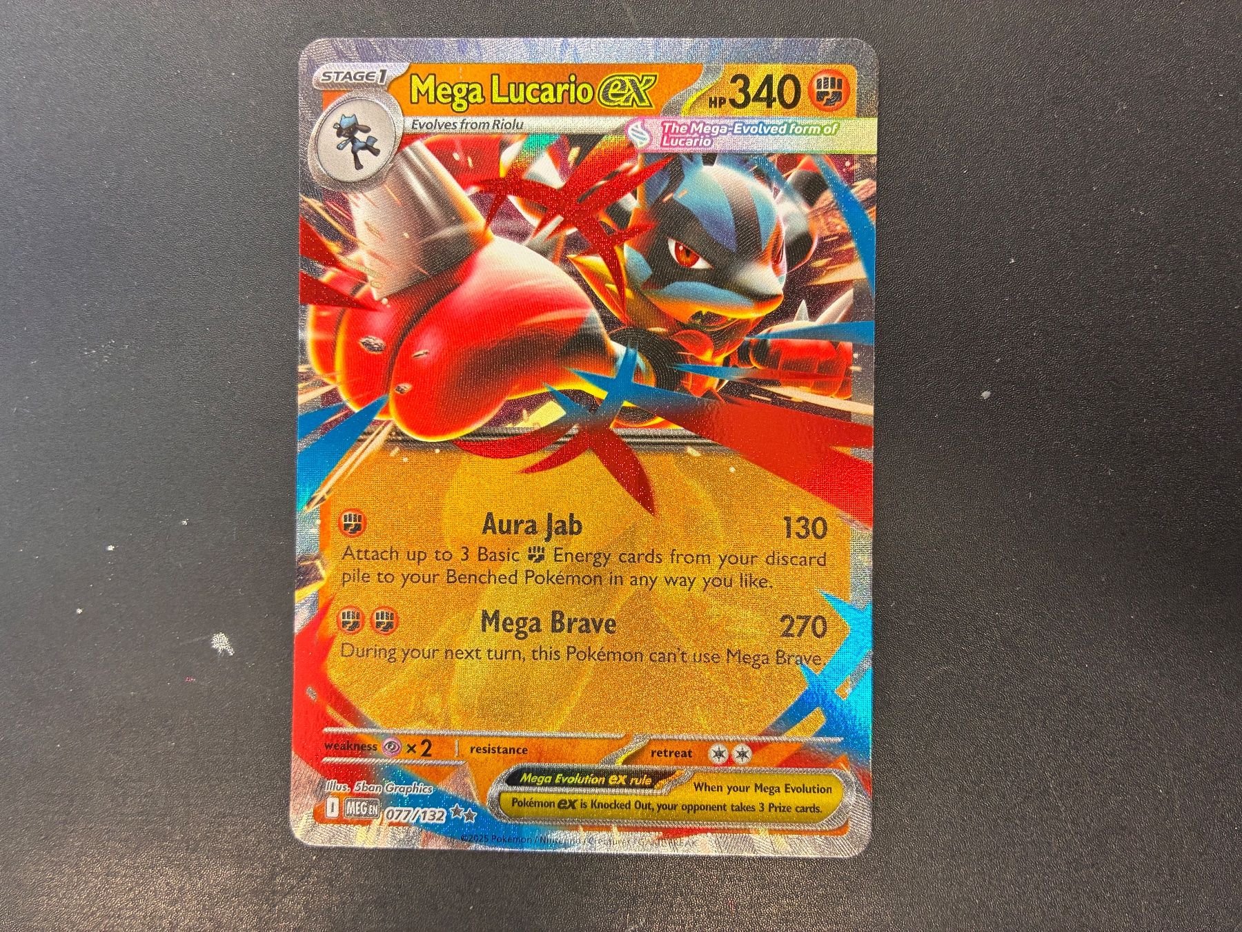 Pokémon Sammelbilder & Trading cards: Mega Lucario EX - Mega Evolution - 077/132 - en – Neu (gemäss Beschreibung) aus Hütten von yve_tf69