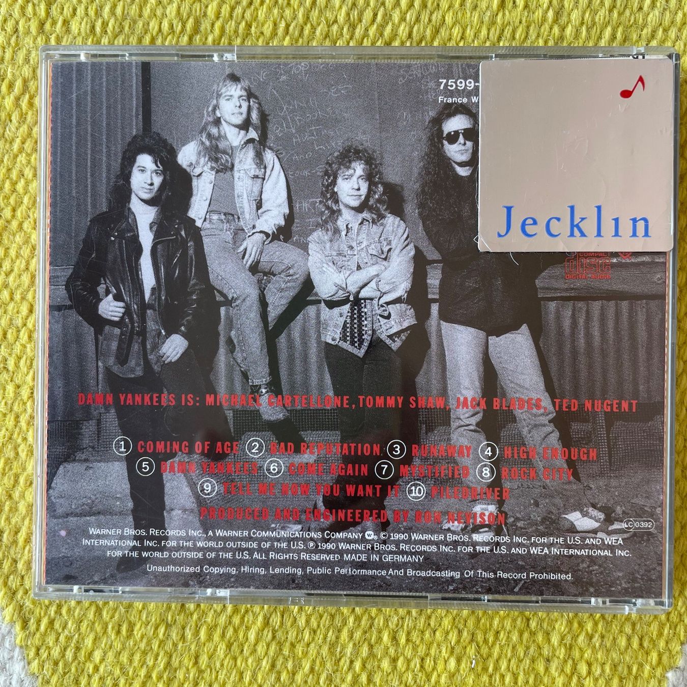 CD: DAMN YANKEES-DAMN YANKEES – Usato da Rorschacherberg venduto da CD-Roli 1