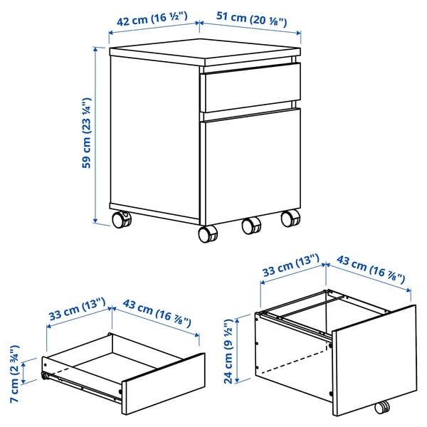 Ikea Banconi: Ikea MALM filing cabinet with rollers  – Usato da Riehen venduto da jan_mz8d 5