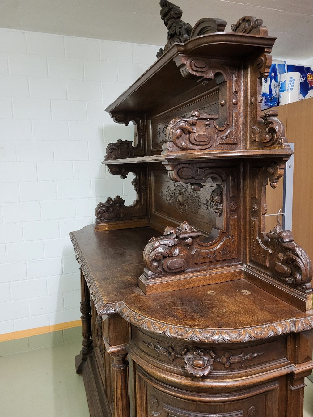 Credenze: Antikes Eichenbuffet Schrank mit Schnitzereien Holz – Usato da Rombach venduto da tine1111 3