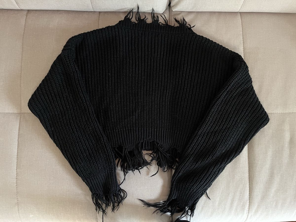 Pullover & Sweatshirts: Crop Pullover in schwarz, Gr. XS – Gebraucht aus Cunter von tiramisuuu_ 2