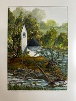 Original Aquarell Neu St. Johann signiert Unikat
