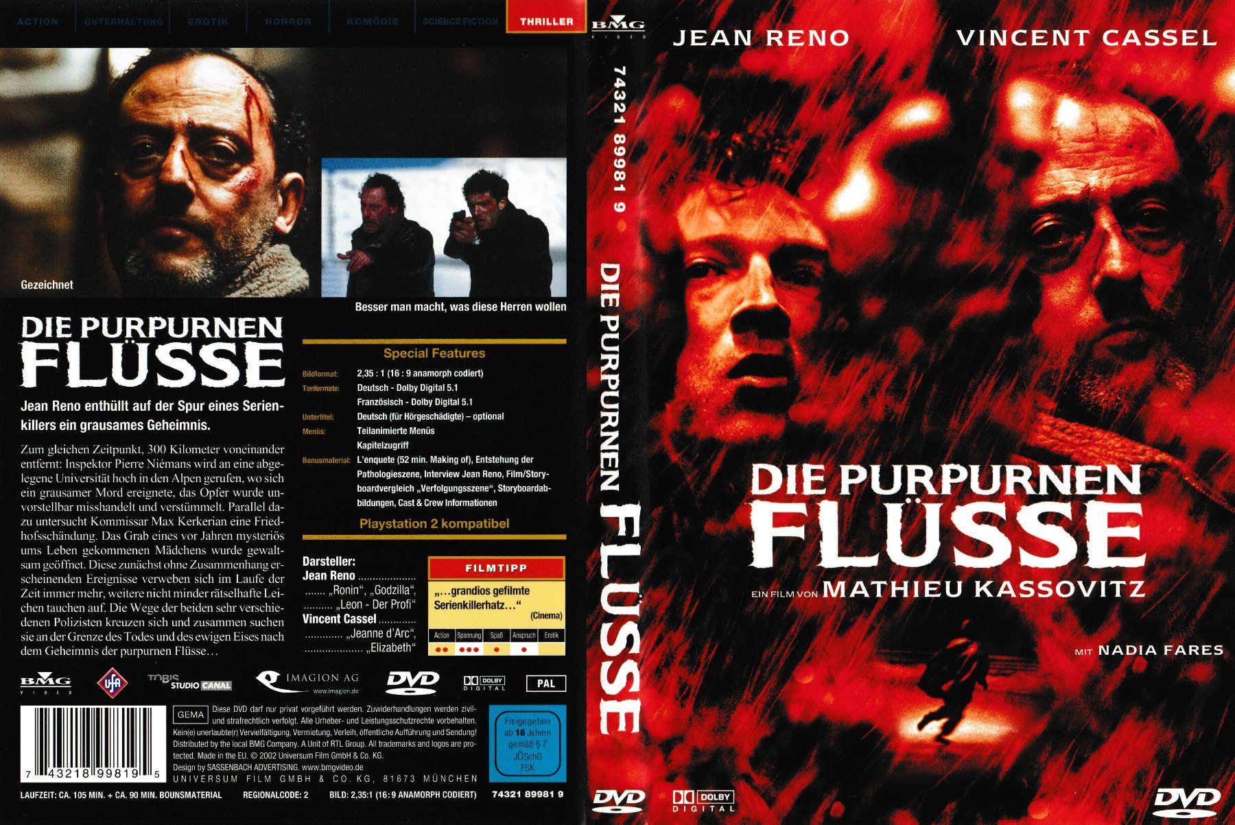 Alle DVDs: DVD - Die purpurnen Flüsse – Gebraucht aus Langnau am Albis von MediaRescuerKeLoX