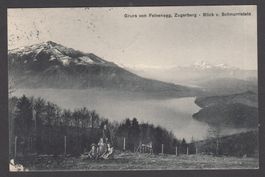 Ansichtskarte  Gruss von Felsenegg-Zugerberg, Schnurristein