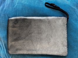 Mango Tasche Clutch silber/schwarz