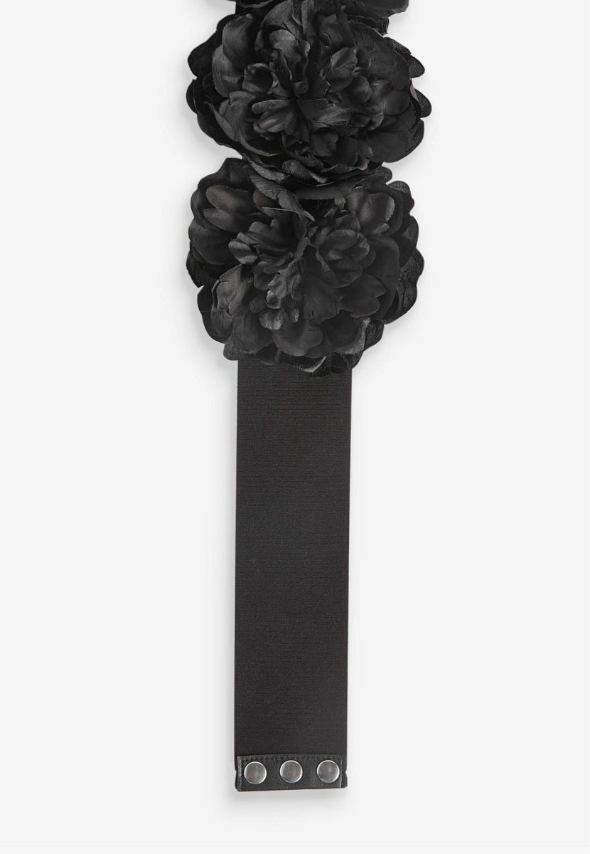 Cinture: NEXT Wide elastic flower belt black – Nuovo (secondo la descrizione) da Frauenfeld venduto da Vanityroom 2