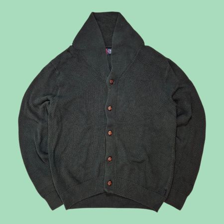 💥Grüner Chaps Ralph Lauren Strickpullover mit Knöpfen💫