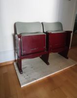 Kinosessel Paar vintage rot grau guter Zustand