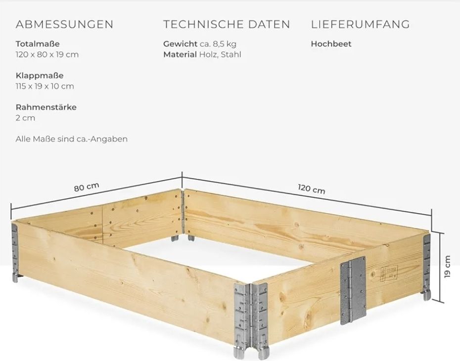 Box contenitori: 3× Hochbeete für Garten – Nuovo (secondo la descrizione) da Steinhausen venduto da NextChance2 3