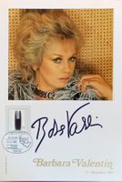 Barbara Valentin 1940-2002 Autogramm Sammelkarte 18x26cm