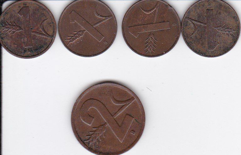 Alle Münzen: 5 pièces centimes suissse – Gebraucht aus Bernex von qpdkvm 1