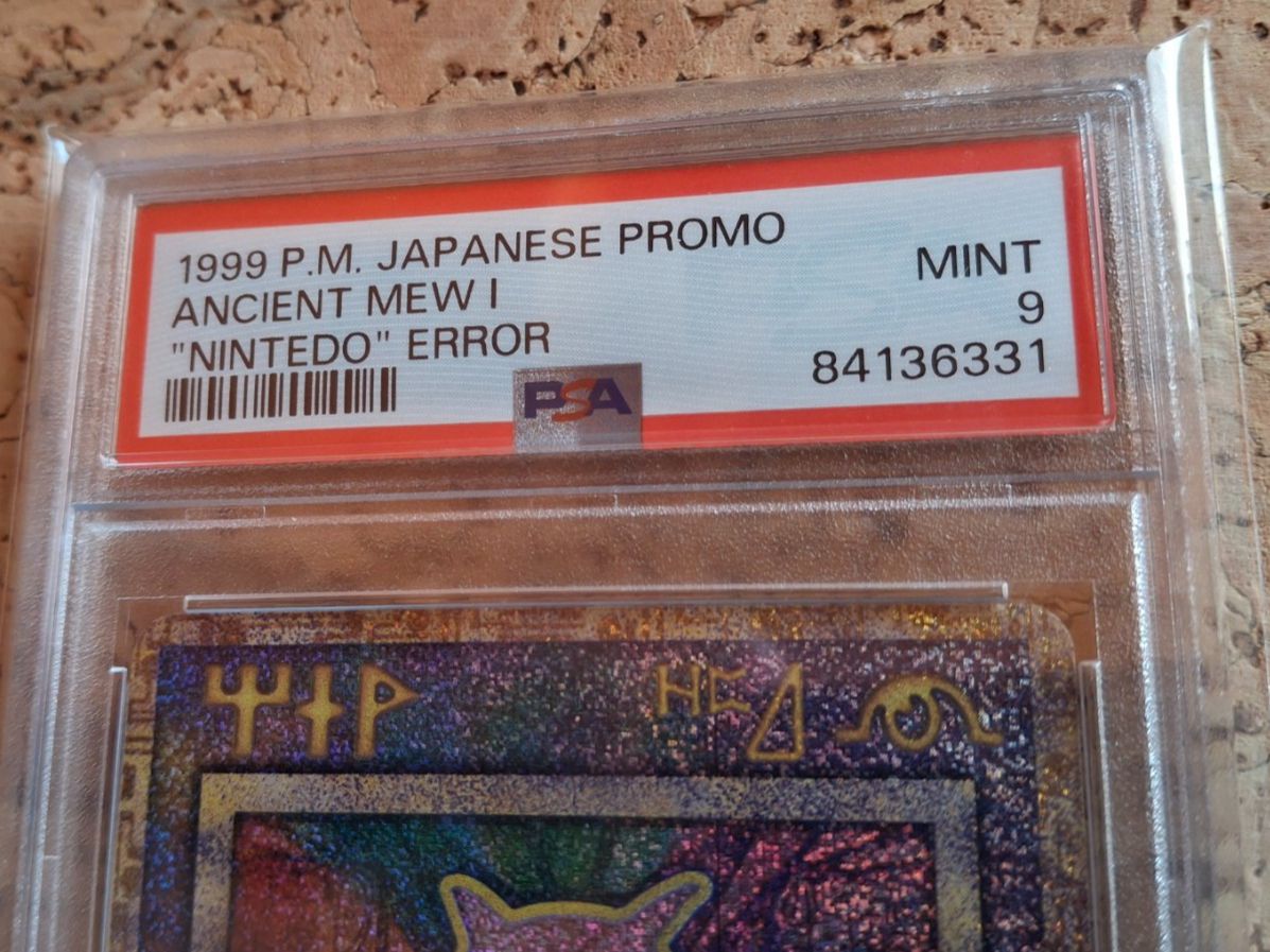 Pokémon Carte collezionabili: PSA 9 "Nintedo error" Ancient Mew 1999 – Nuovo e nell'imballaggio originale da Charrat venduto da Magmar 1