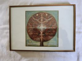 Mystischer Lebensbaum – Kunstdruck gerahmt