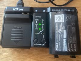Nikon Ladegerät MH-22 mit zwei Akkus EN-EL4a gebraucht