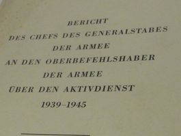 MILITÄR  BUCH BERICHT DES CHEFS DES GENERALSTABES 1939-1945