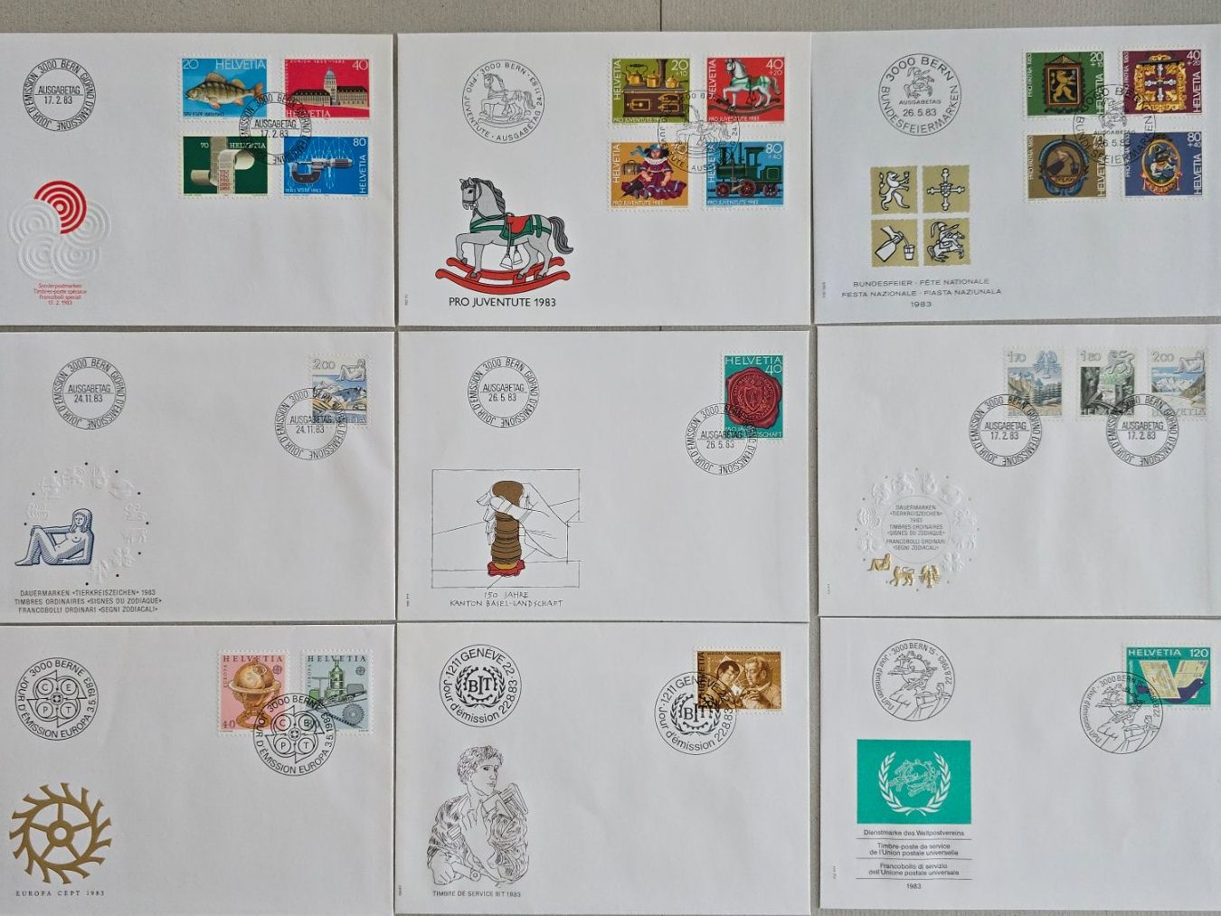 Tutti i francobolli: 40 FDC Schweiz, und einige philatelistische Objekte – Usato da Schwyz venduto da Danyclau 3