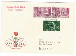 Lettre de Muri BPA A479 pour Le Locle le 25.VI.49