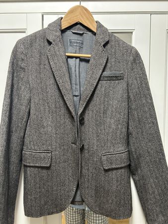 Marc O’Polo Damen Blazer Gr. 34 – 100% Schurwolle – Fischgra