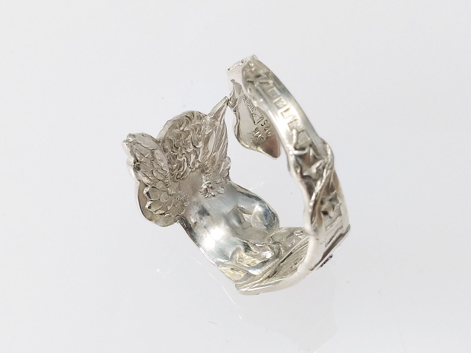 Anelli: Offener Silberring im Jugendstil mit Amor Motiv – Nuovo e nell'imballaggio originale da Meilen venduto da Byrd-bijoux 4