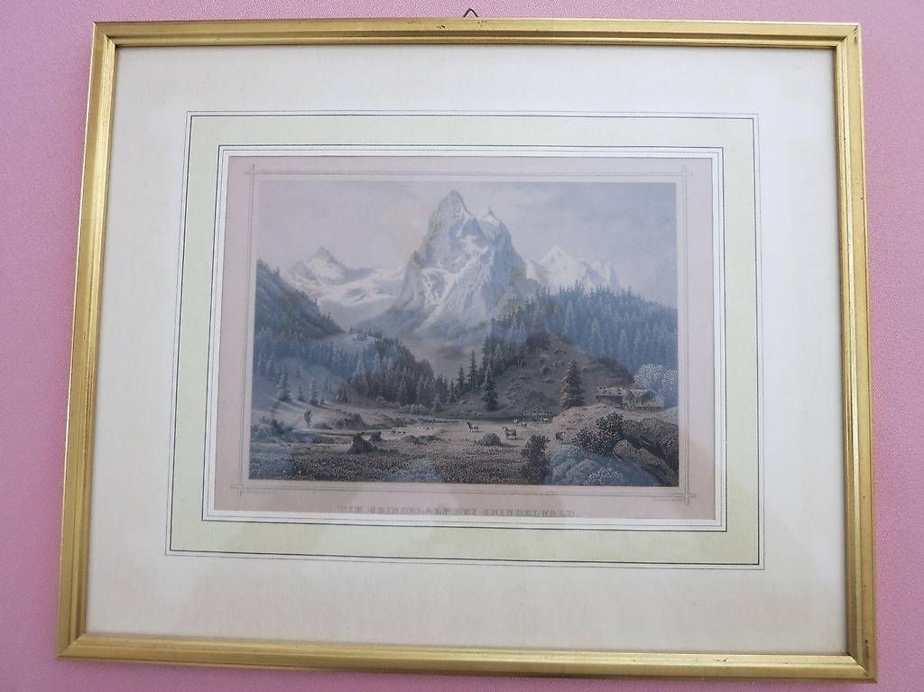 Incisioni: Lithographie, Stich der Grindelalp – Usato da Allschwil venduto da JosefK04 1