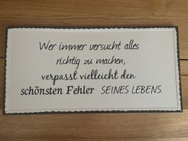 Dekoschild Metall mit Spruch 40x20cm, Vintage