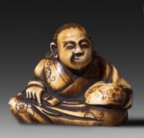 Netsuke – Graveur de masques de théâtre – signé