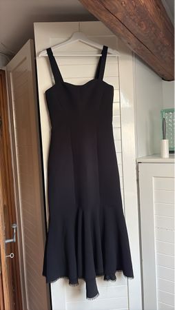 Black midi dress with straps like new condition