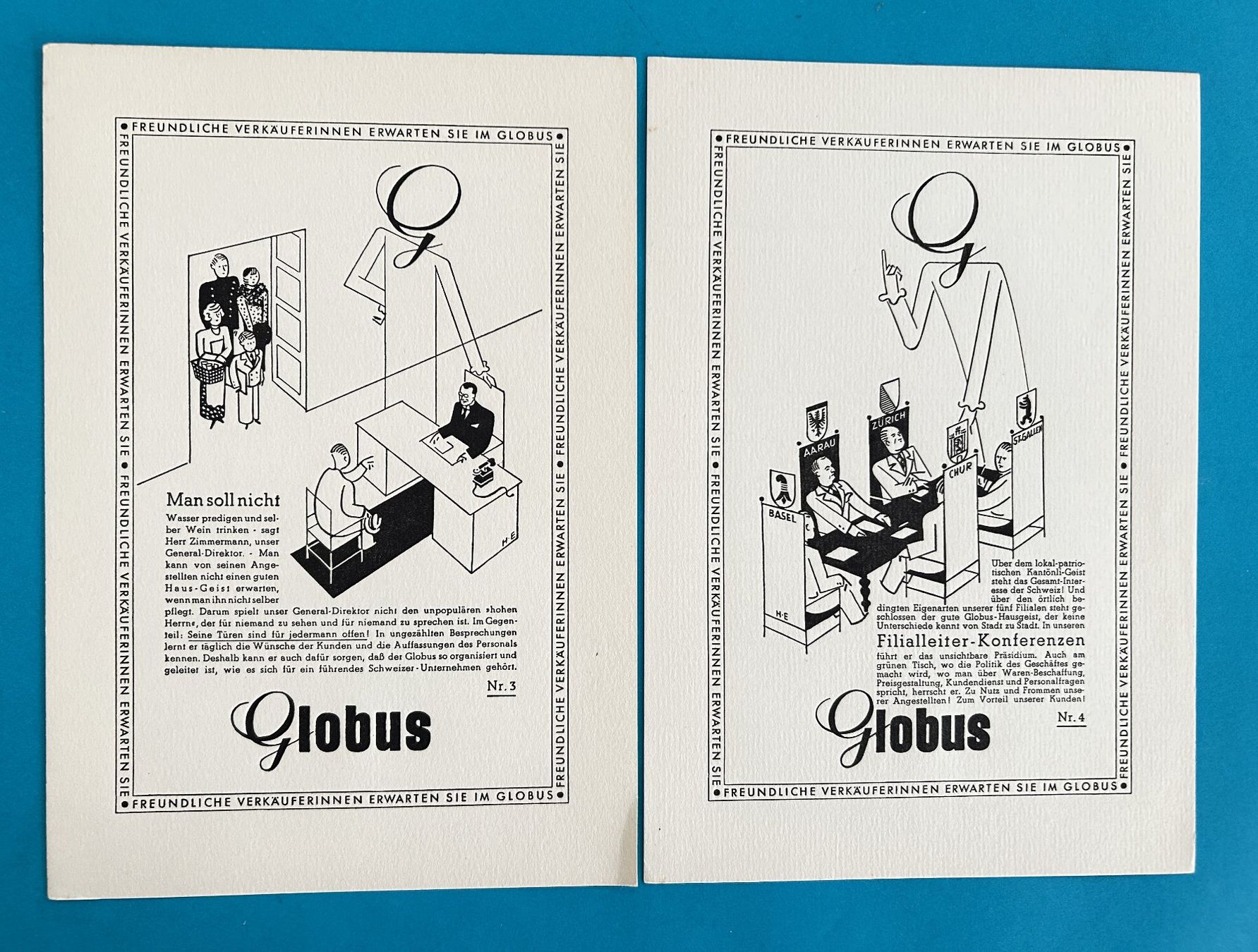 Posters & Illustrations: SAMMLUNG GLOBUS INSERATE 1932/33 – D'occasion à Zürich par Domus09 2