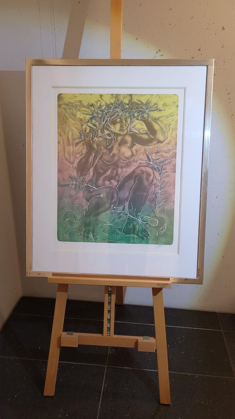 Grafica & Litografie: ** ERNI HANS, "Erwartung", Lithographie ** – Usato da Luzern venduto da Luzern1
