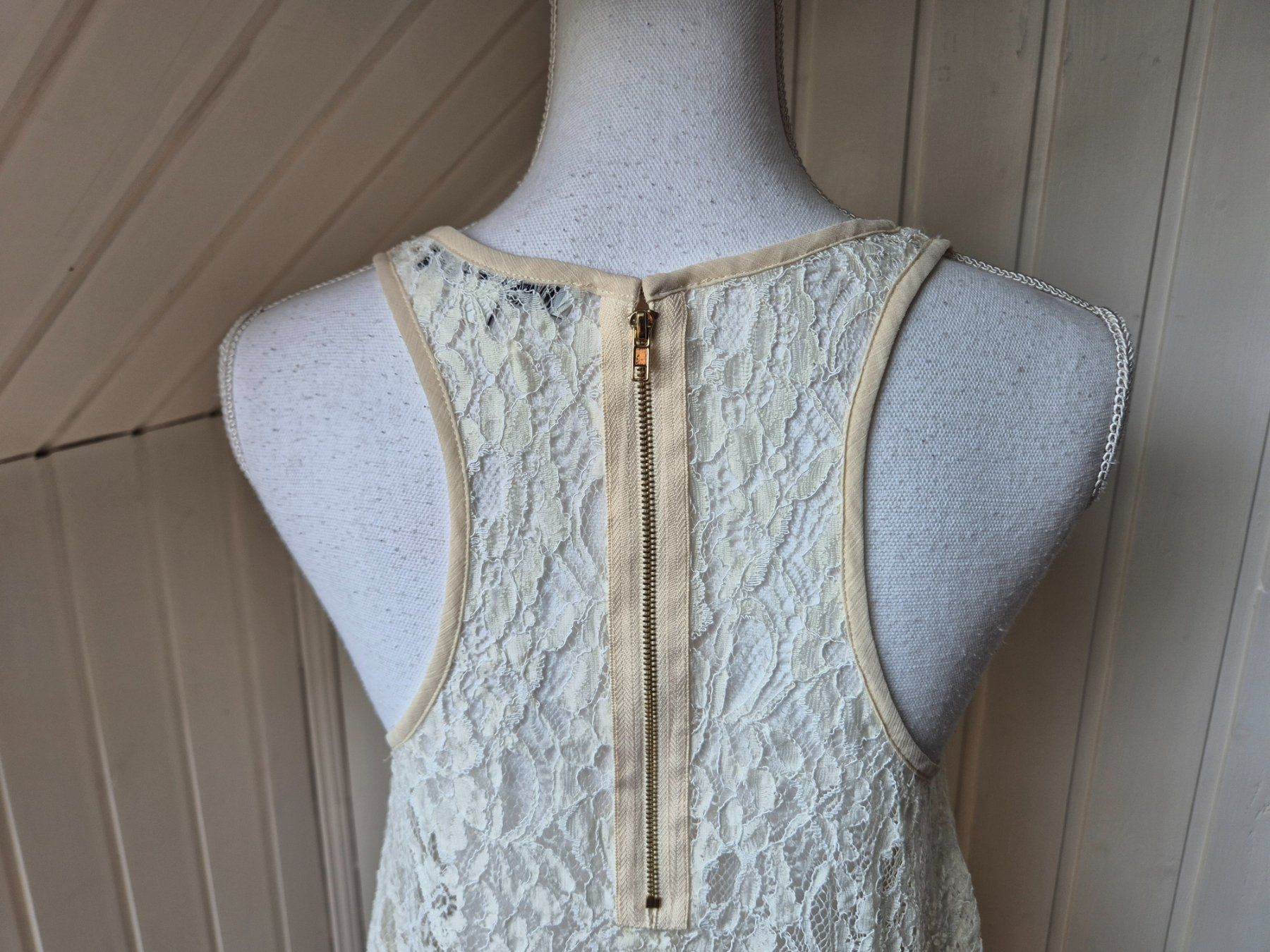 Top: FOREVER 21 boho feen top spitzen sheer  beige  Grösse L – Usato da Niederweningen venduto da Obson 3