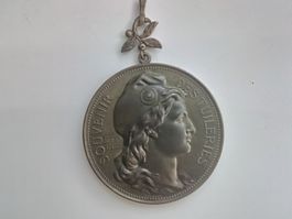 Grosse Bronze Medaille SOUVENIER DES TUILERIES 1883 