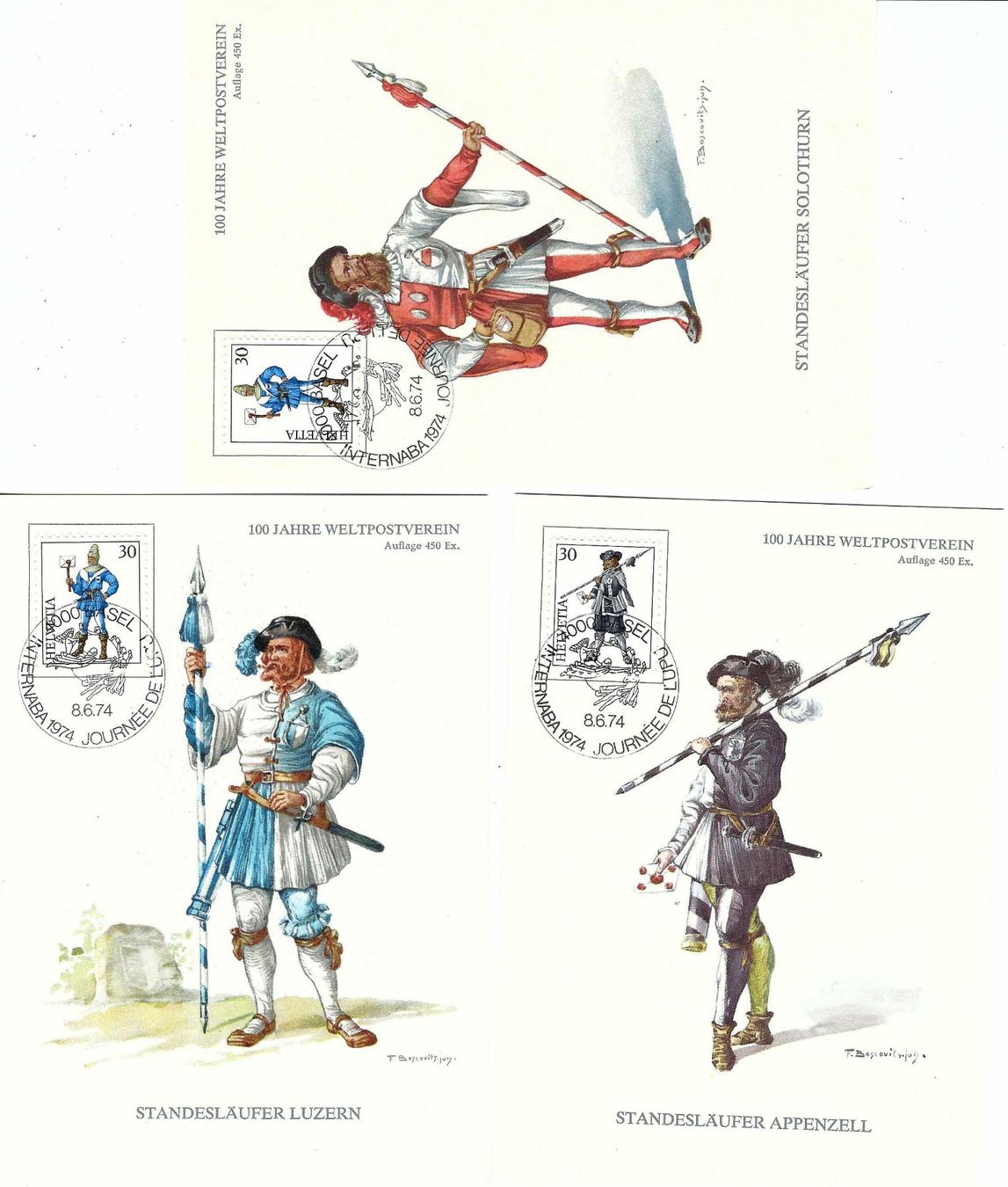 Alle Briefmarken: 13 Maximumkarten "Standesläufer" m4 – Gebraucht aus Aarau von fussball-fussball 2