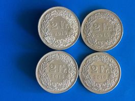 2 francs 2013-2014-2015-2016  Jolies
