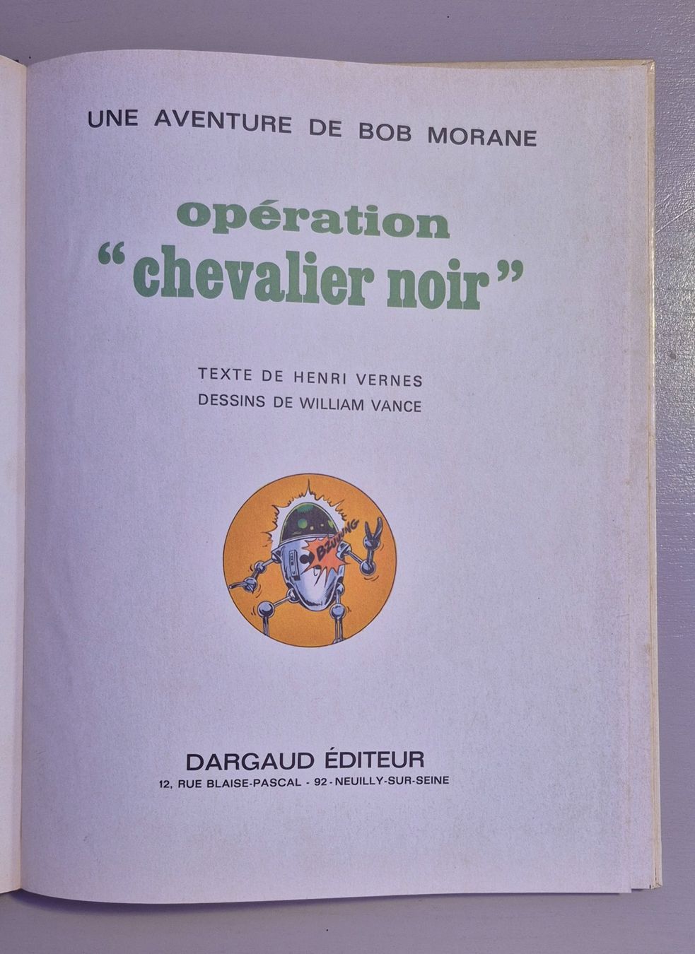 Fumetti: Bob Morane - Opération Chevalier Noir - BD 1970 – Usato da Grand-Lancy venduto da loi_599y 3