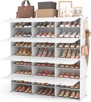 Schuhregal 8 Ebenen für 48 Paare Platzsparendes Steckregal