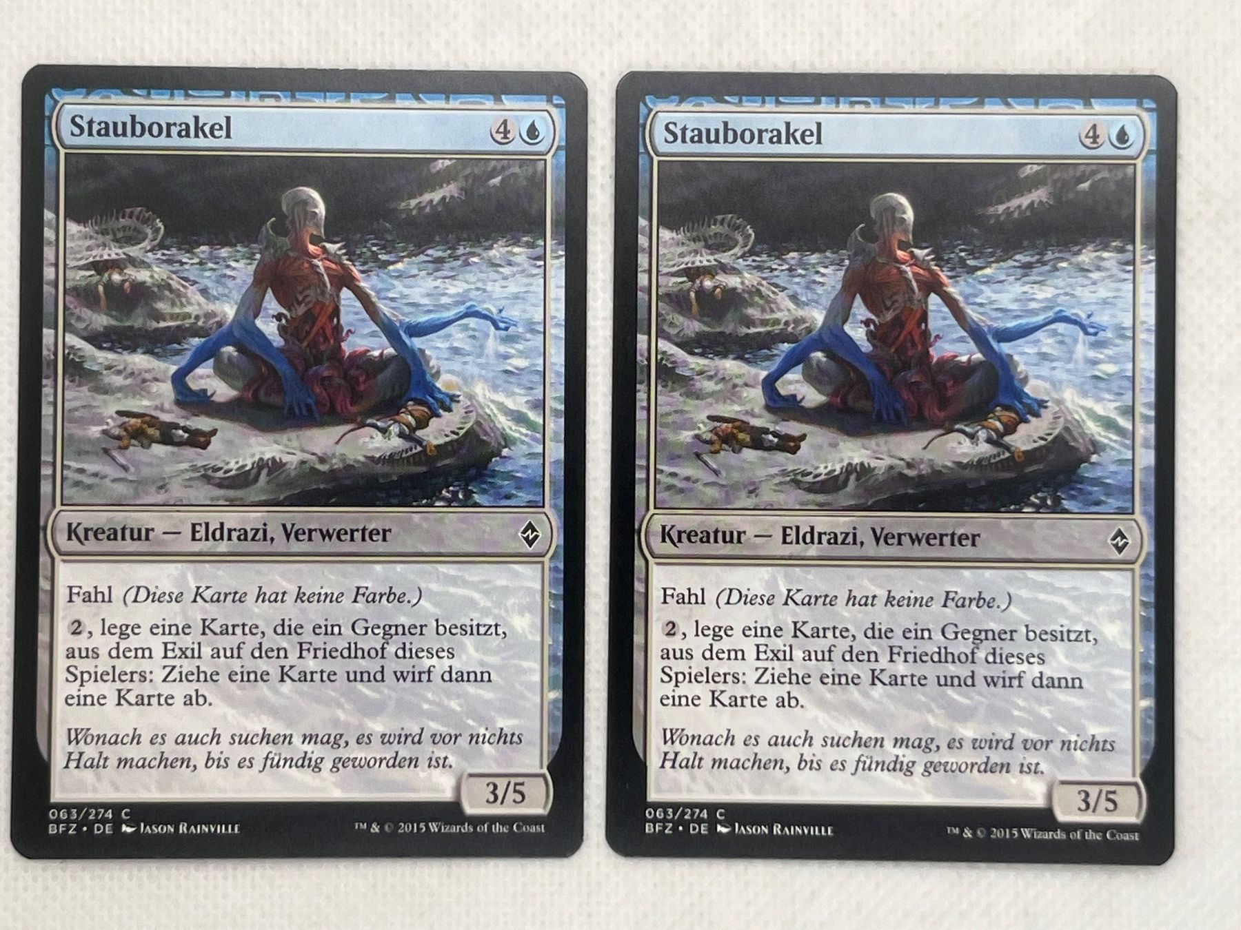 Magic The Gathering Carte collezionabili: Magic The Gathering: 2x Stauborakel Common MTG – Usato da Hinterkappelen venduto da Kim1992