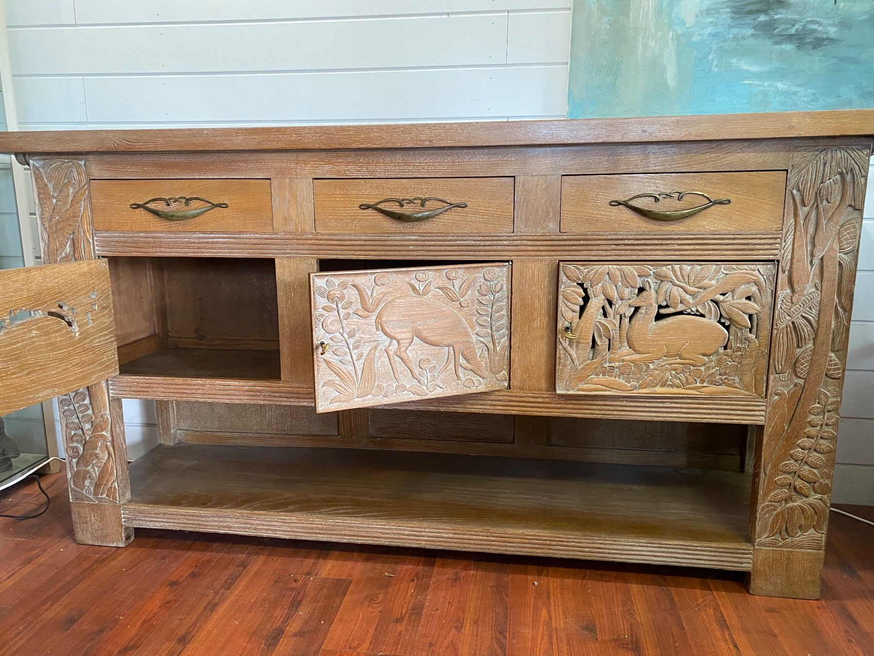 Cassettiere: Handgefertigtes, antikes Holz Sideboard geschnitzt – Usato da Ballwil venduto da ClassicGallery 4