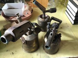Konvolut Lötlampe, Messing, Vintage, Werkstatt, Deko.