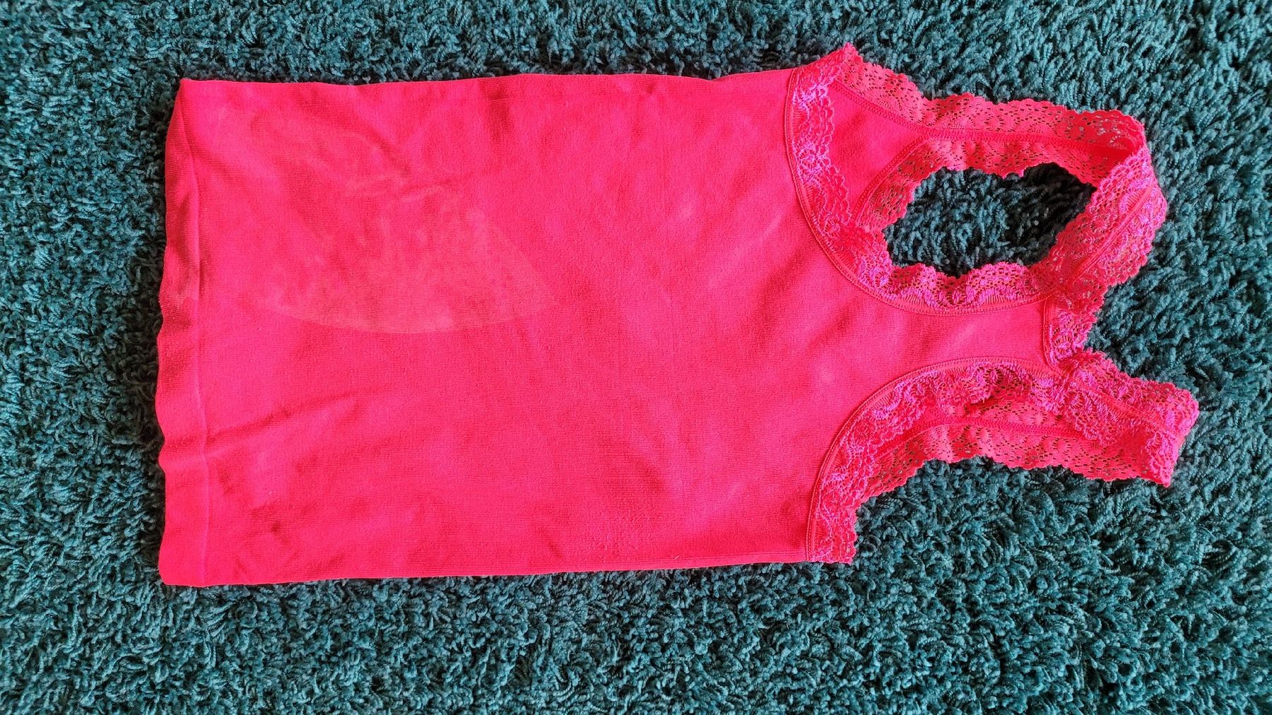 Camicette, T-shirt & Top: Pinkes Spitzentop, Grösse 134 / 140 – Usato da Warth venduto da aussieaussie 1
