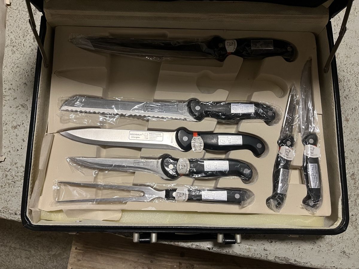 Rosenbaum Coltelli: Rosenbaum Solingen Knife Set with Case – Nuovo (secondo la descrizione) da Goldingen venduto da Thomas.Perrin 2