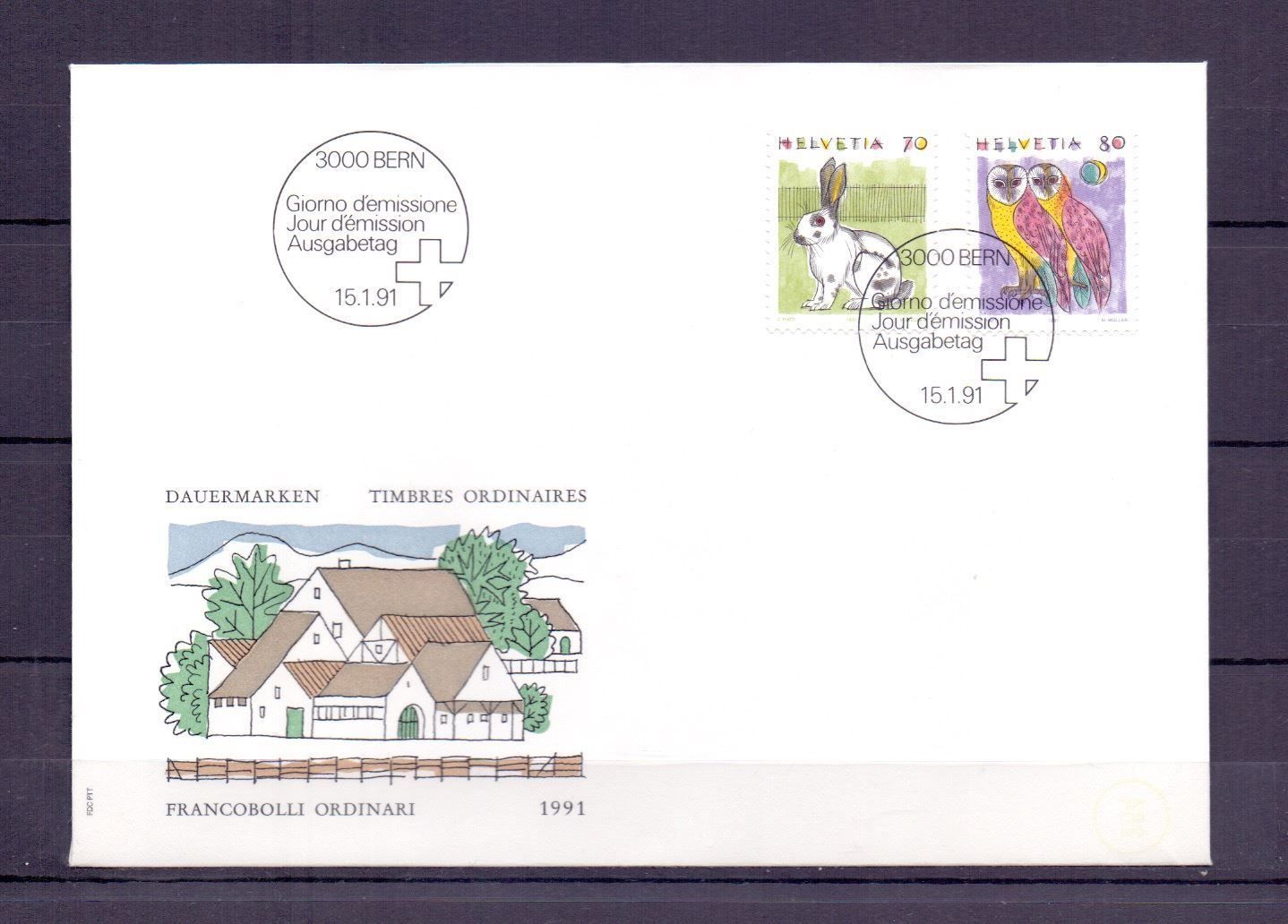 Tutti i francobolli: CH FDC Satz 1991 – Usato da Koblenz venduto da Markenhimmel