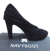 Navyboot - Neue Leder Pumps  - schwarz - Gr. 39